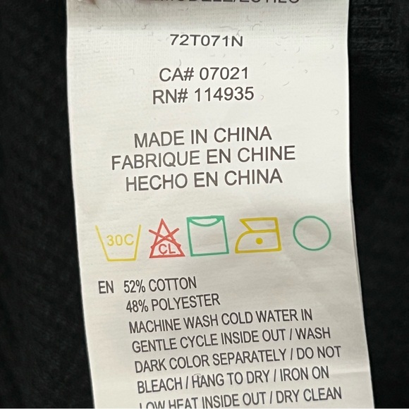 RDI Women’s Small Black Long Sleeve Hooded Waffle Knit Pullover NWOT - Picture 7 of 7